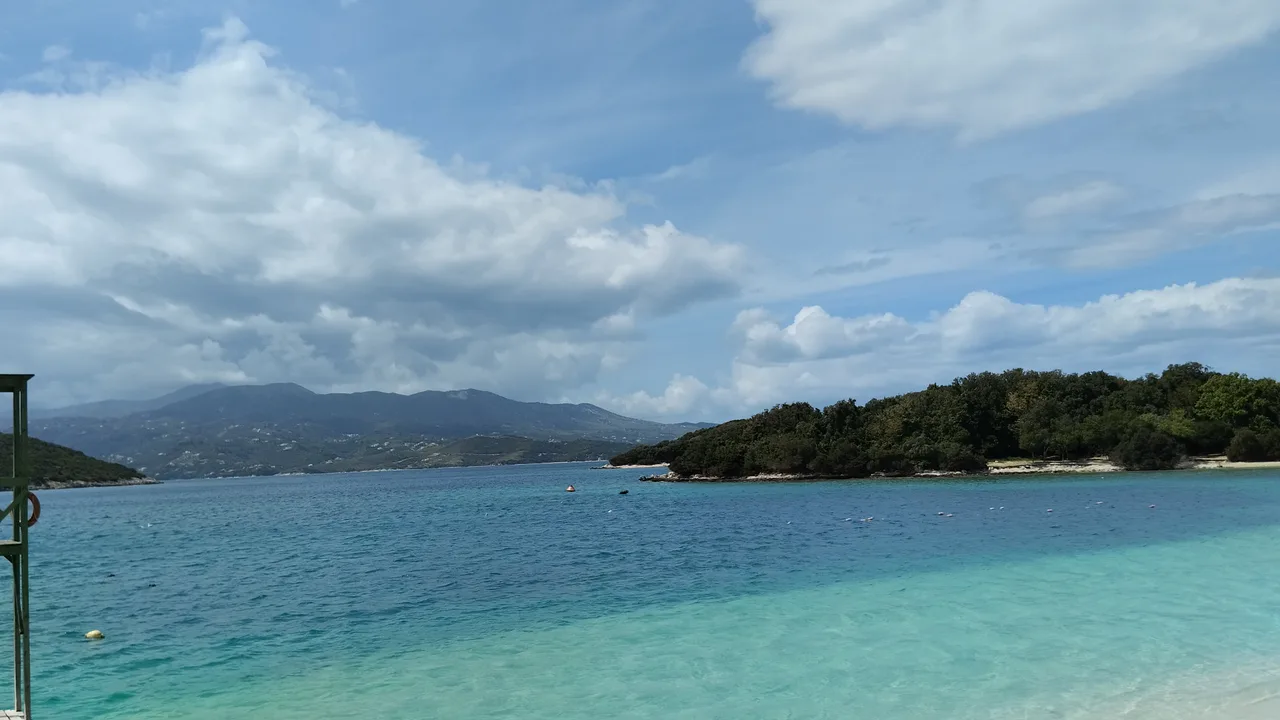 The turquoise water and wooded islets of Ksamil on the Albanian Riviera
