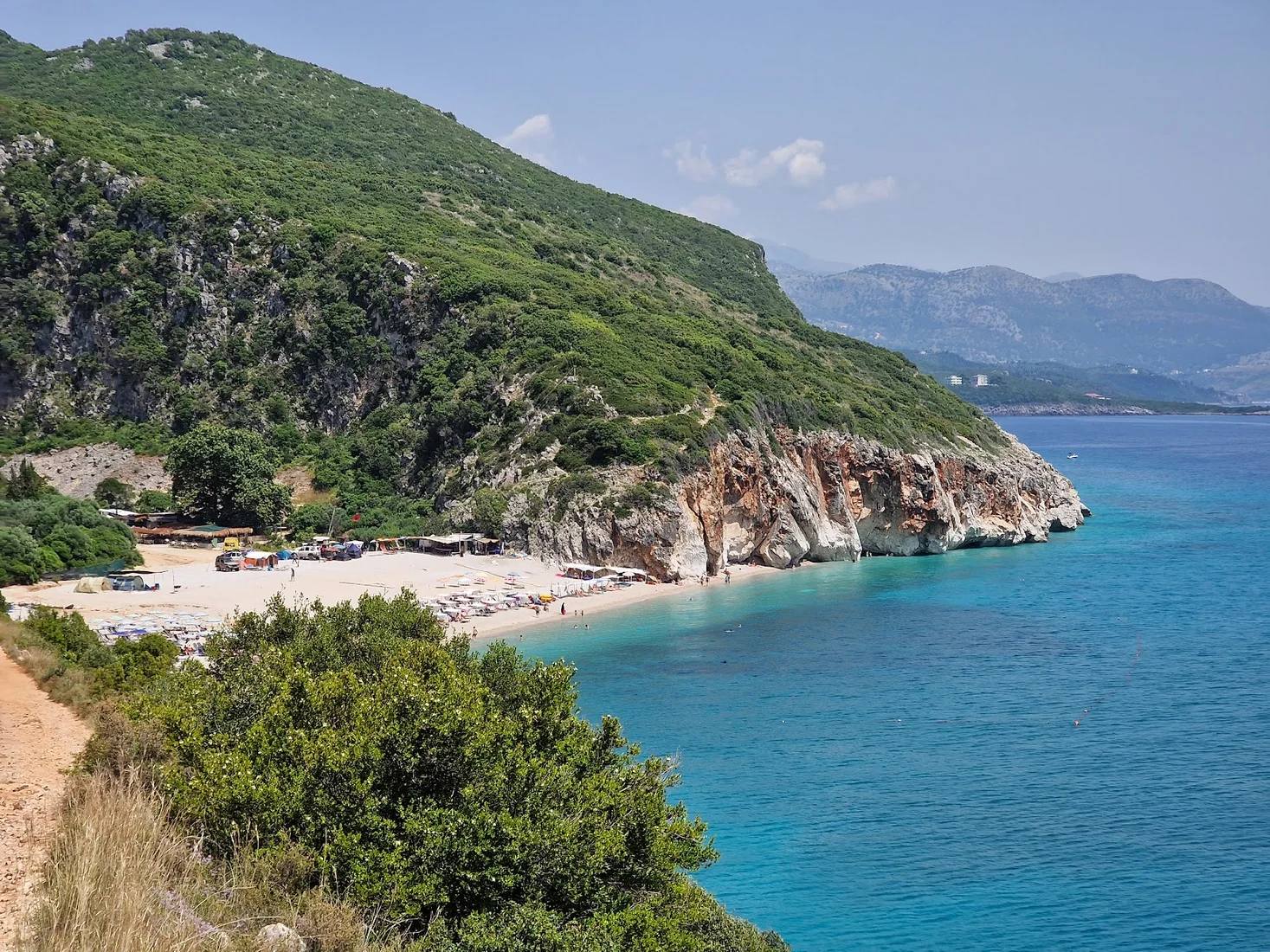 Gjipe Beach — a turquoise cove below the Ceraunian Mountains on the Albanian Riviera
