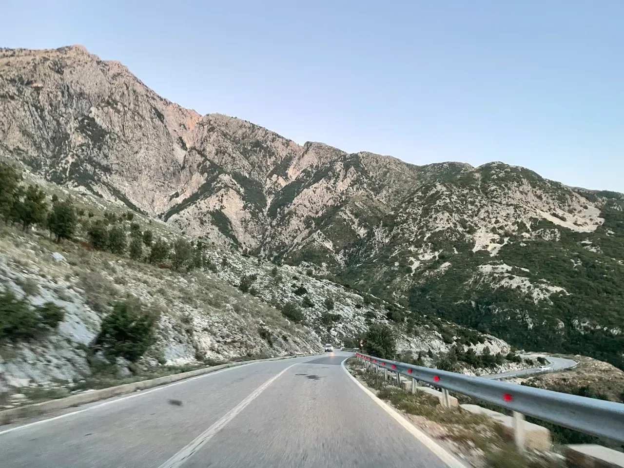 The rugged peaks of the Ceraunian Mountains at the Llogara Pass